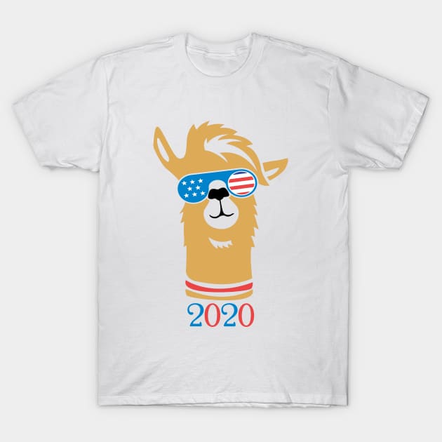 Us independence Day Lama Design Gift T-Shirt by khalmer